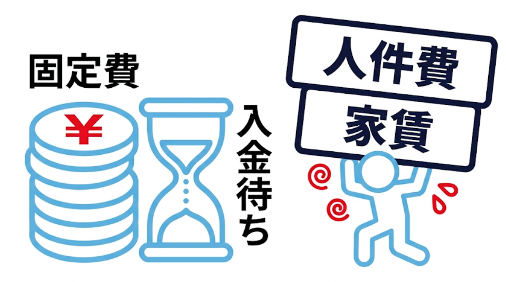 売掛金回収サイトの長さによる資金繰りの悪化